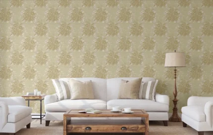 Beige Embossed Wallpaper – Glitter Rococo (7805-2)